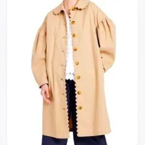 Kika Vargas for Target Trench Coat with Scalloped Trim